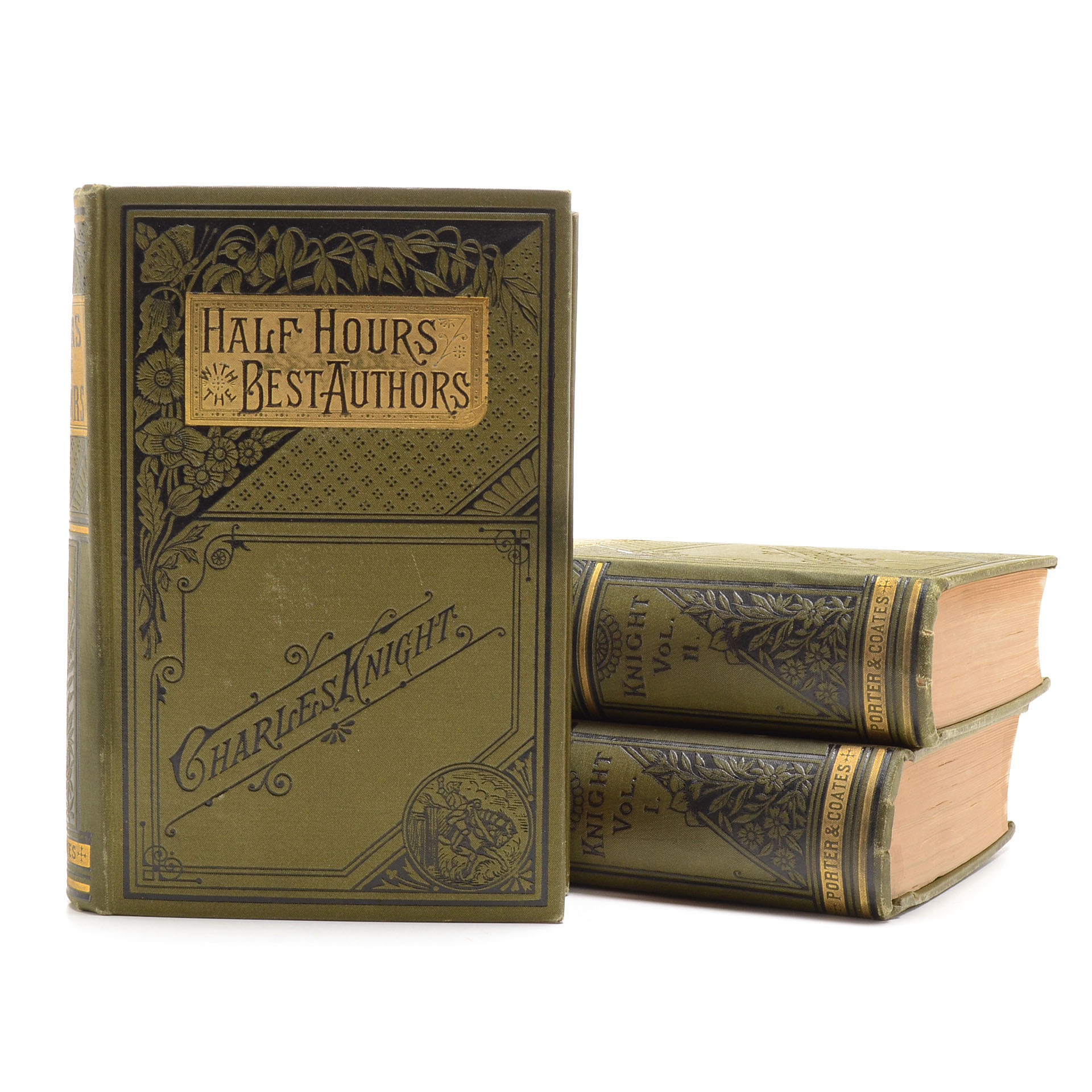 Late 1800s “Half Hours with the Best Authors” Hardcover Books