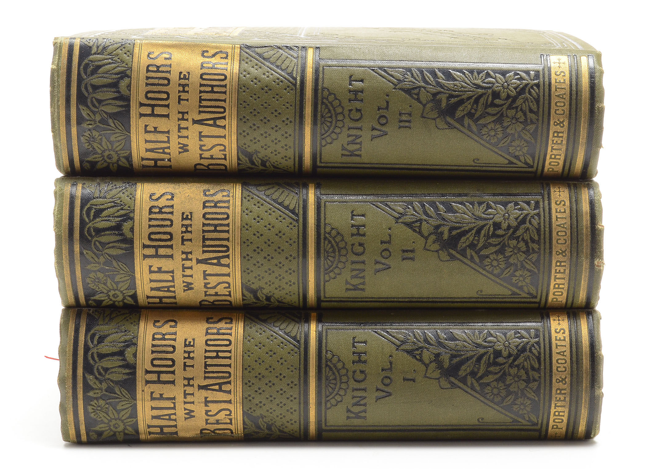Late 1800s “Half Hours with the Best Authors” Hardcover Books