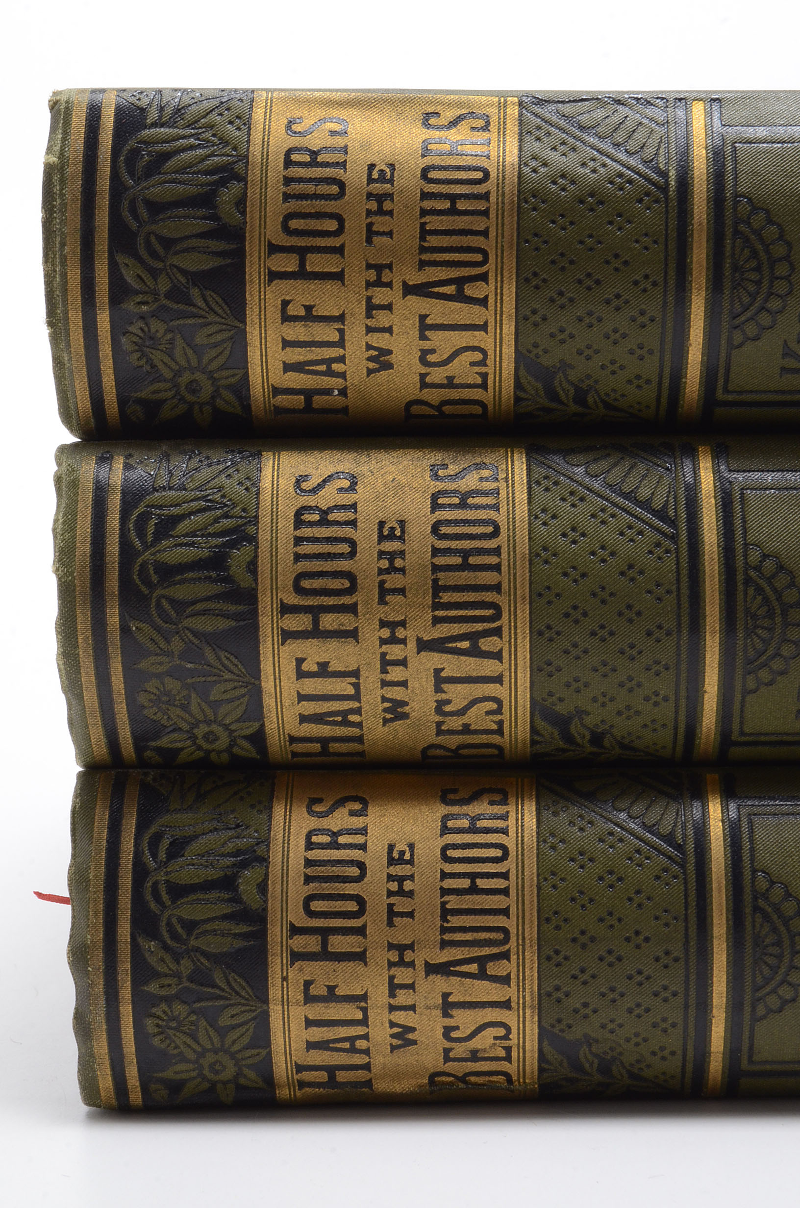 Late 1800s “Half Hours with the Best Authors” Hardcover Books