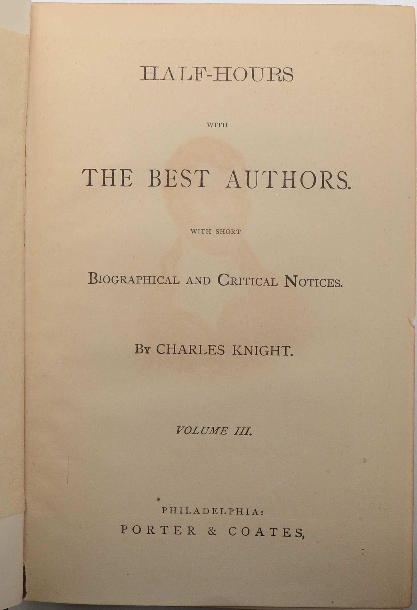 Late 1800s “Half Hours with the Best Authors” Hardcover Books