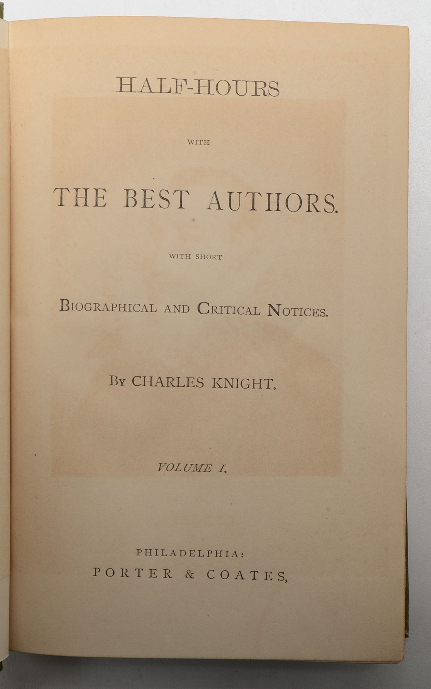 Late 1800s “Half Hours with the Best Authors” Hardcover Books