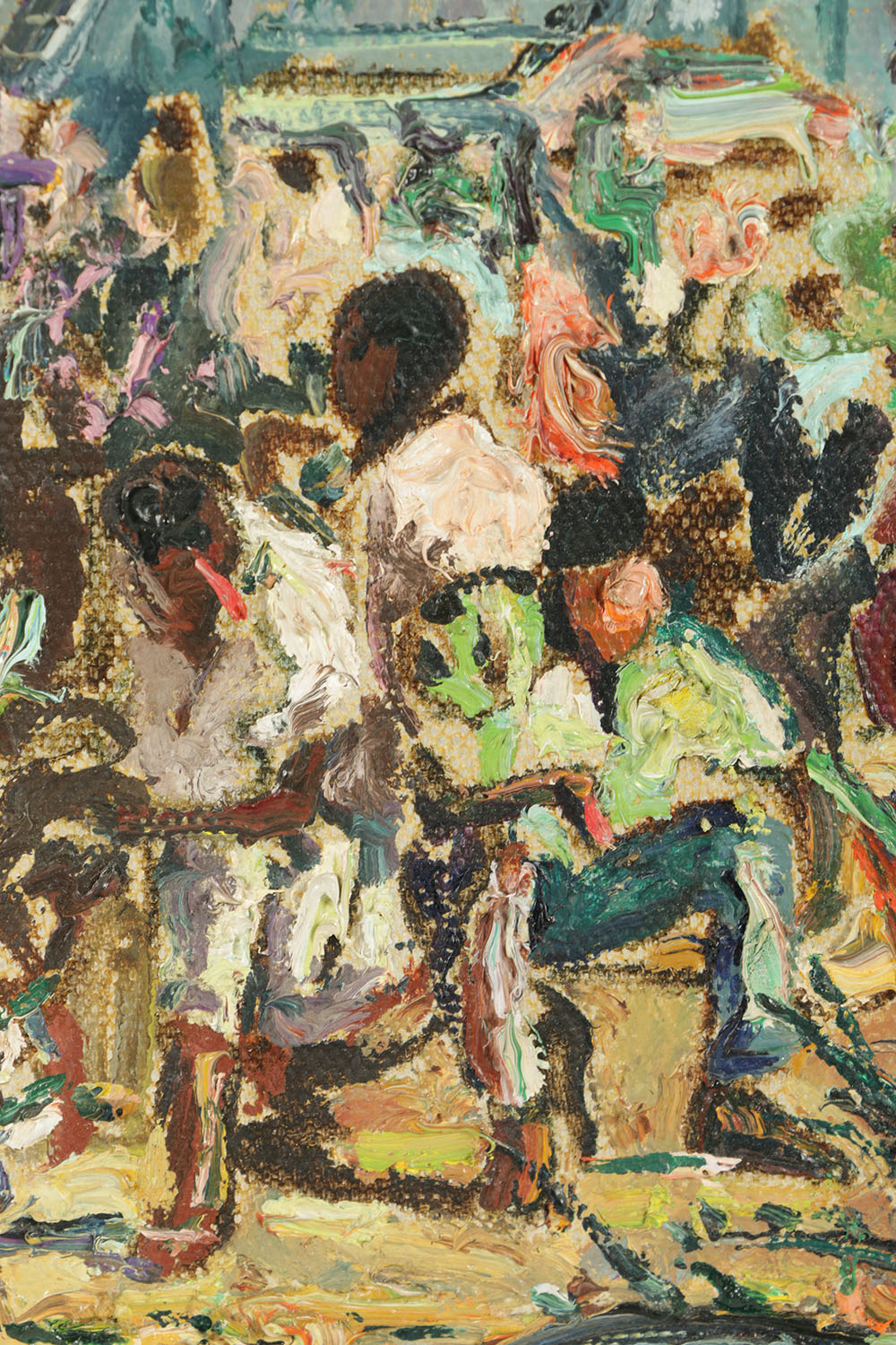 William van Dijk Oil Painting on Canvas "Mercado de Cabo Frio"