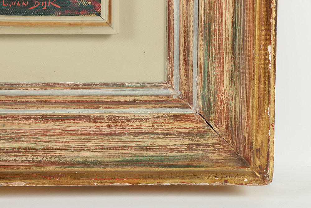 William van Dijk Oil Painting on Canvas "Mercado de Cabo Frio"