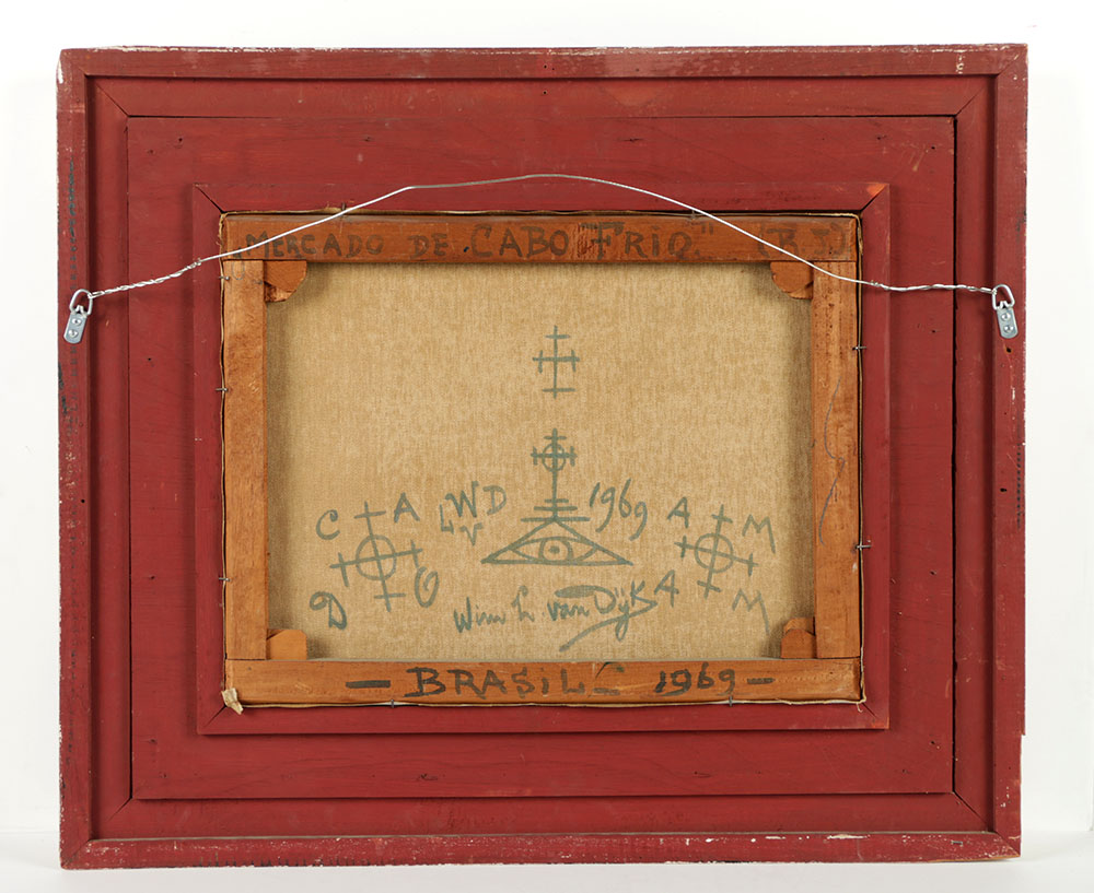 William van Dijk Oil Painting on Canvas "Mercado de Cabo Frio"