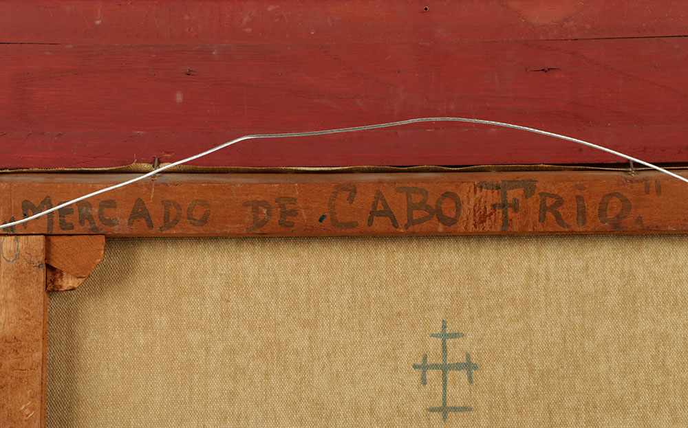 William van Dijk Oil Painting on Canvas "Mercado de Cabo Frio"