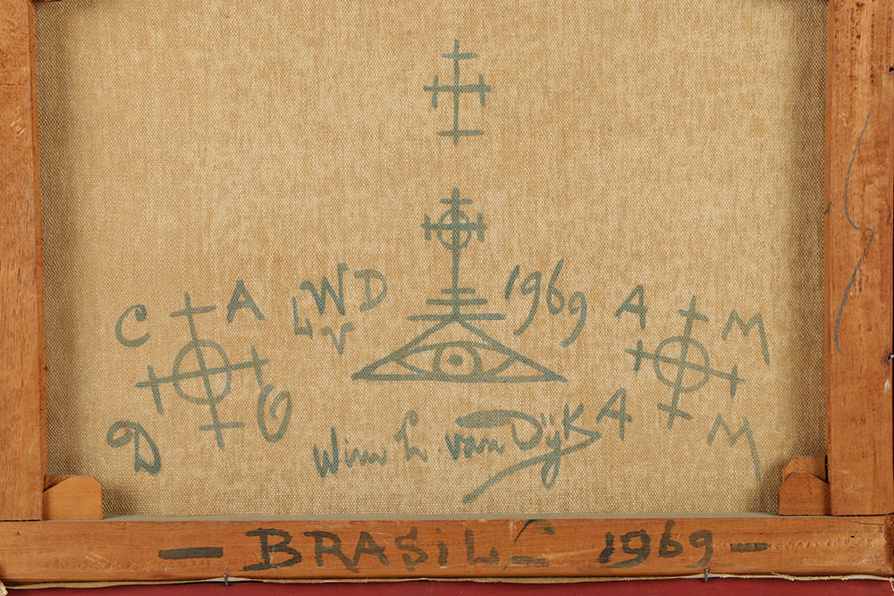 William van Dijk Oil Painting on Canvas "Mercado de Cabo Frio"