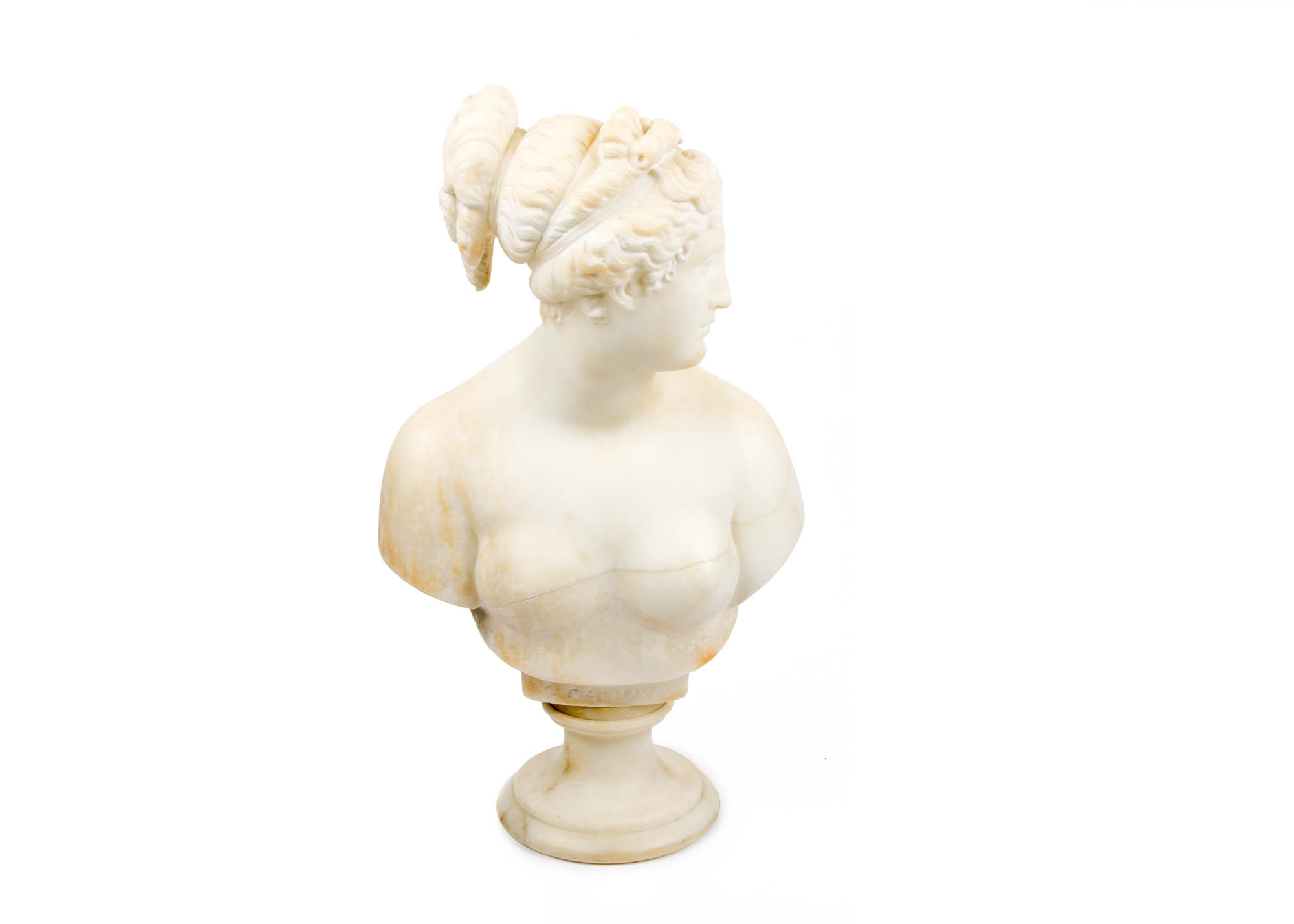 Italian E. Battiglia Marble Bust