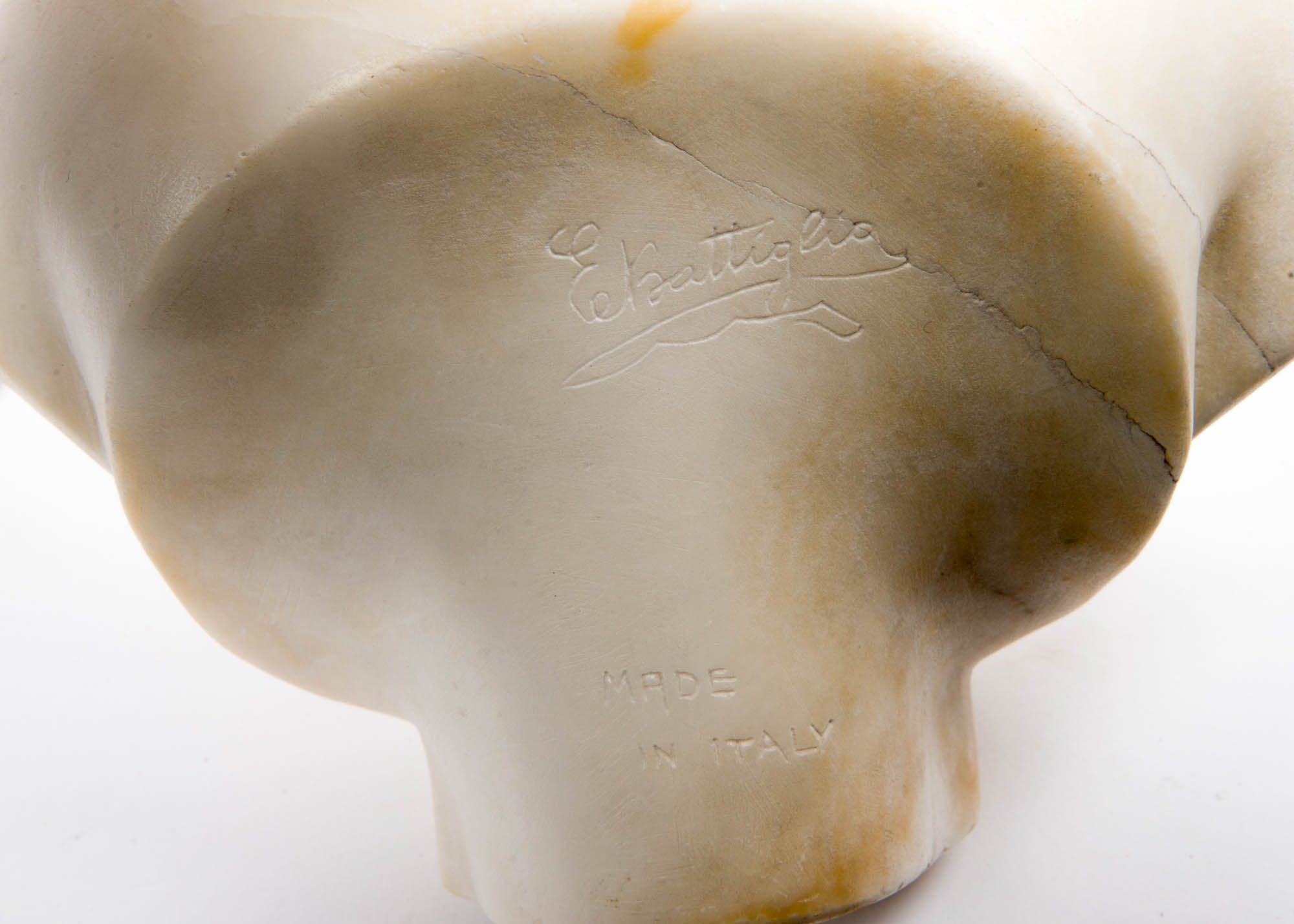 Italian E. Battiglia Marble Bust