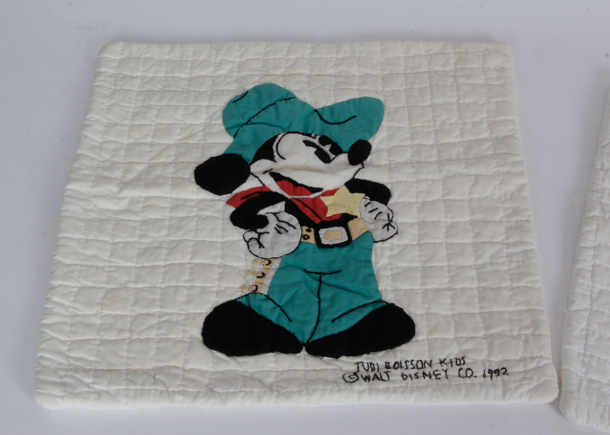 Pair of Hand Stitched Judi Boisson Disney Pillow Shams