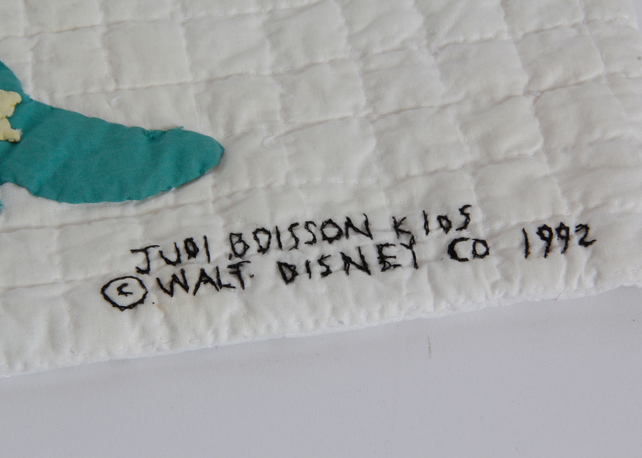 Pair of Hand Stitched Judi Boisson Disney Pillow Shams