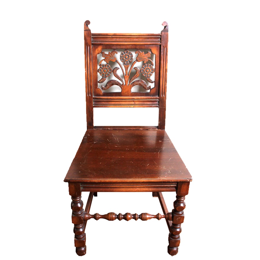 Early 20th Century Jacobean Style Side Chair