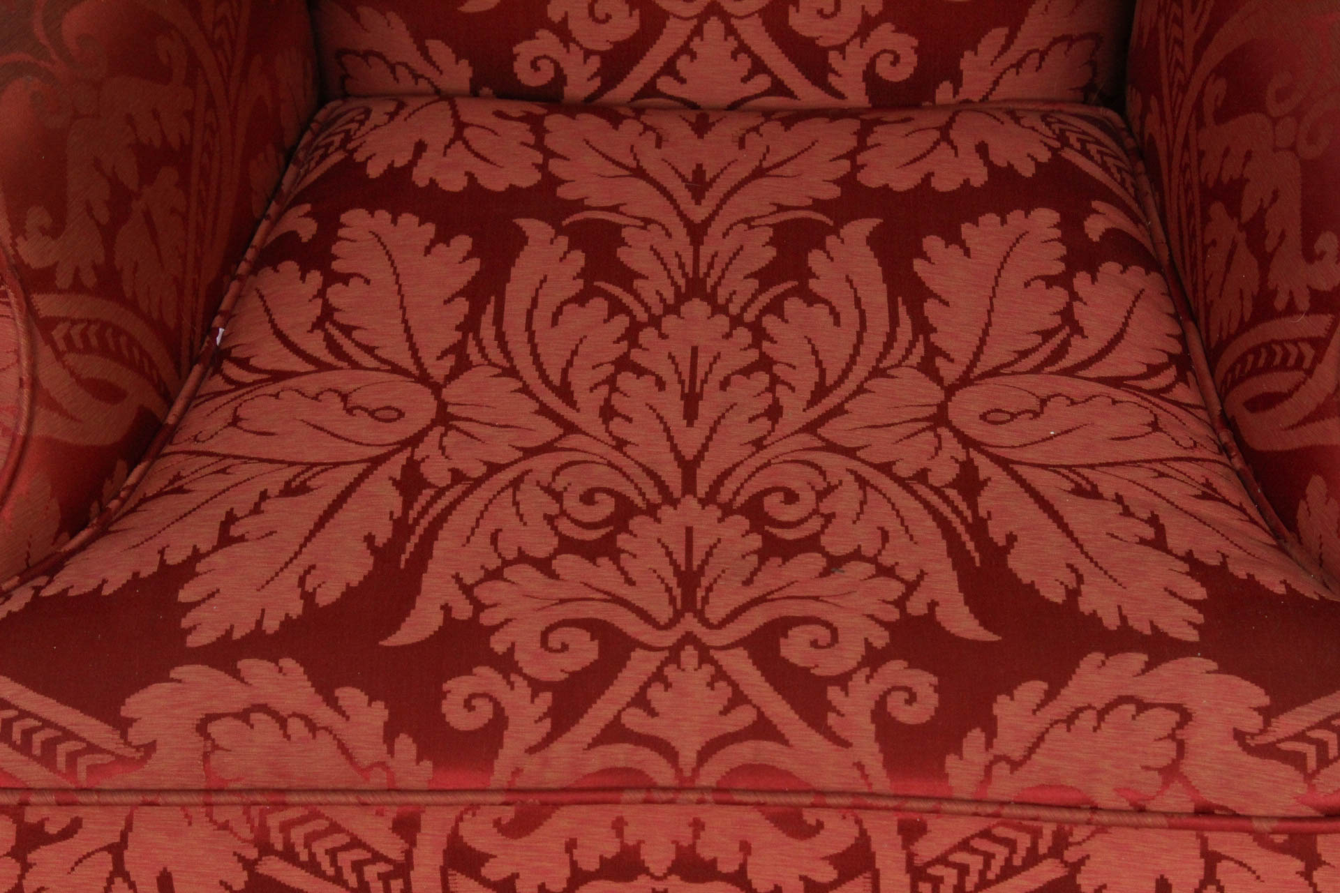 Vintage Brocade Silk Wingback Chairs