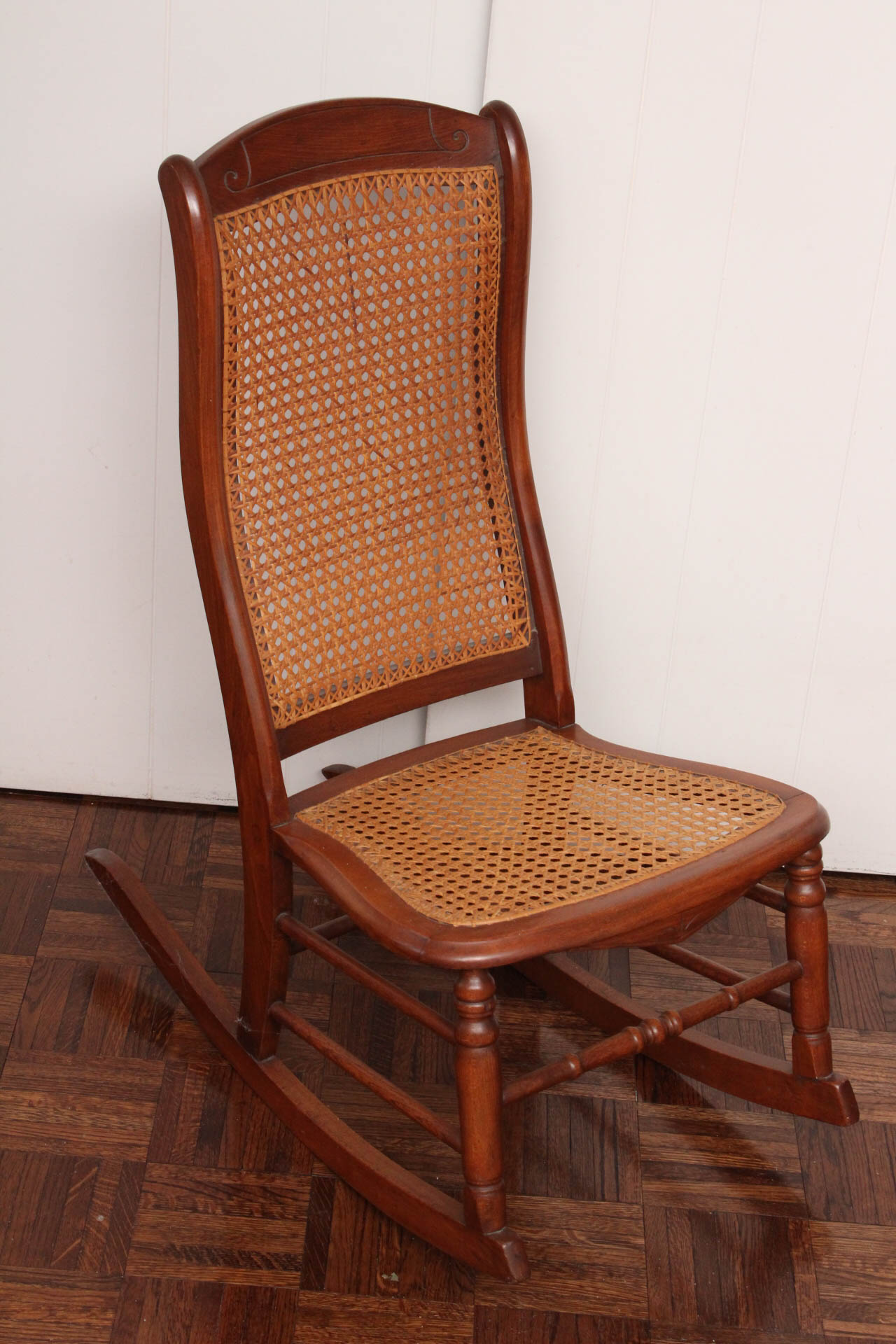 Vintage Caned Rocking Chair