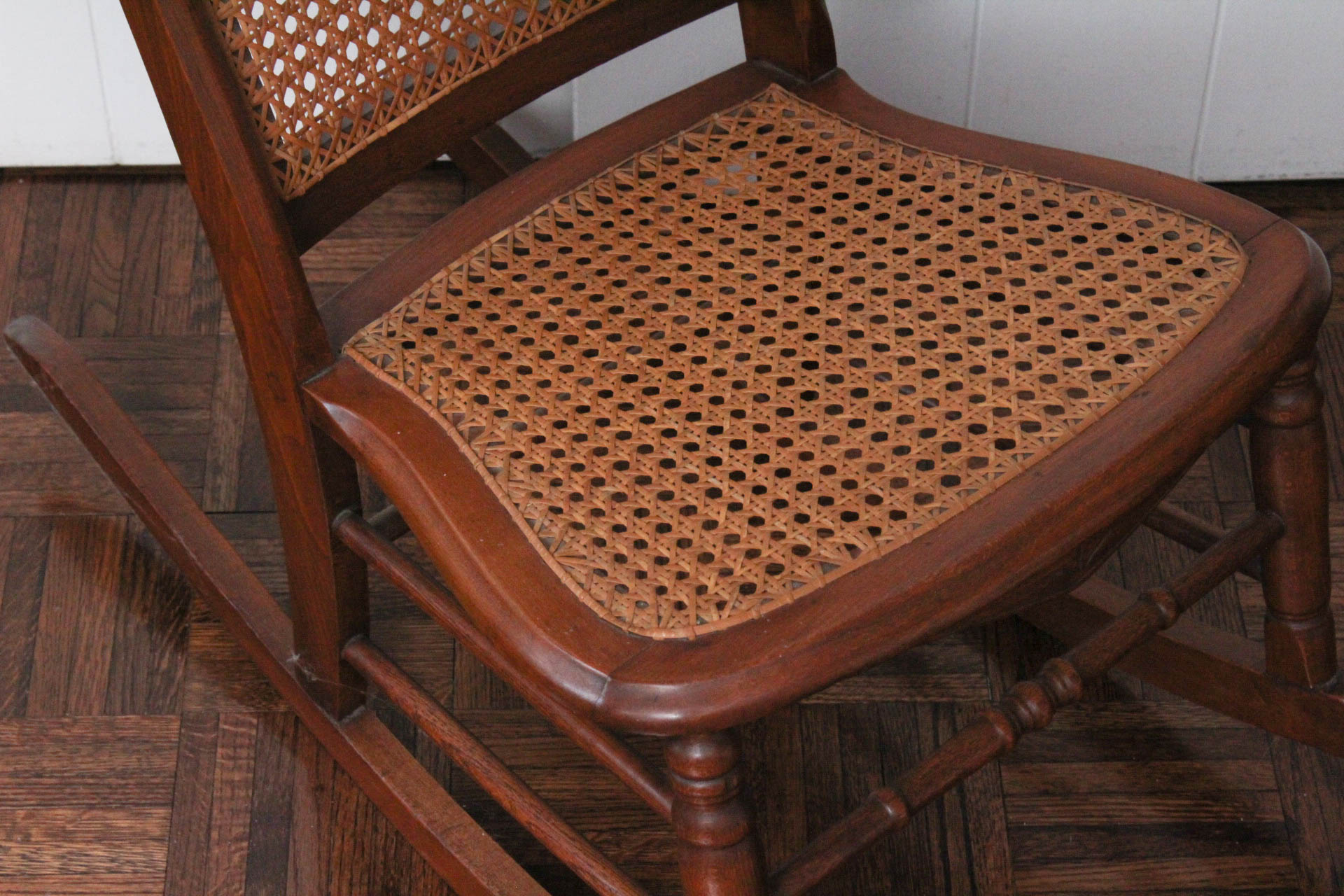 Vintage Caned Rocking Chair