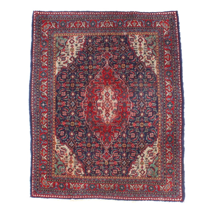 Hand-Knotted Persian Wool Accent Rug