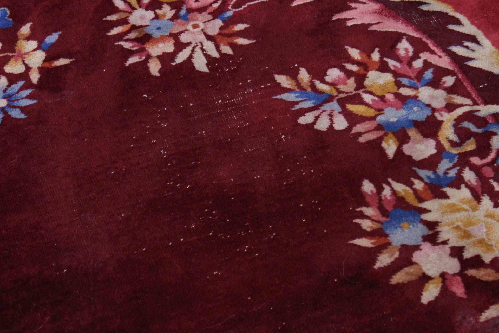 Vintage Power Loomed Room Size Chinese Area Rug