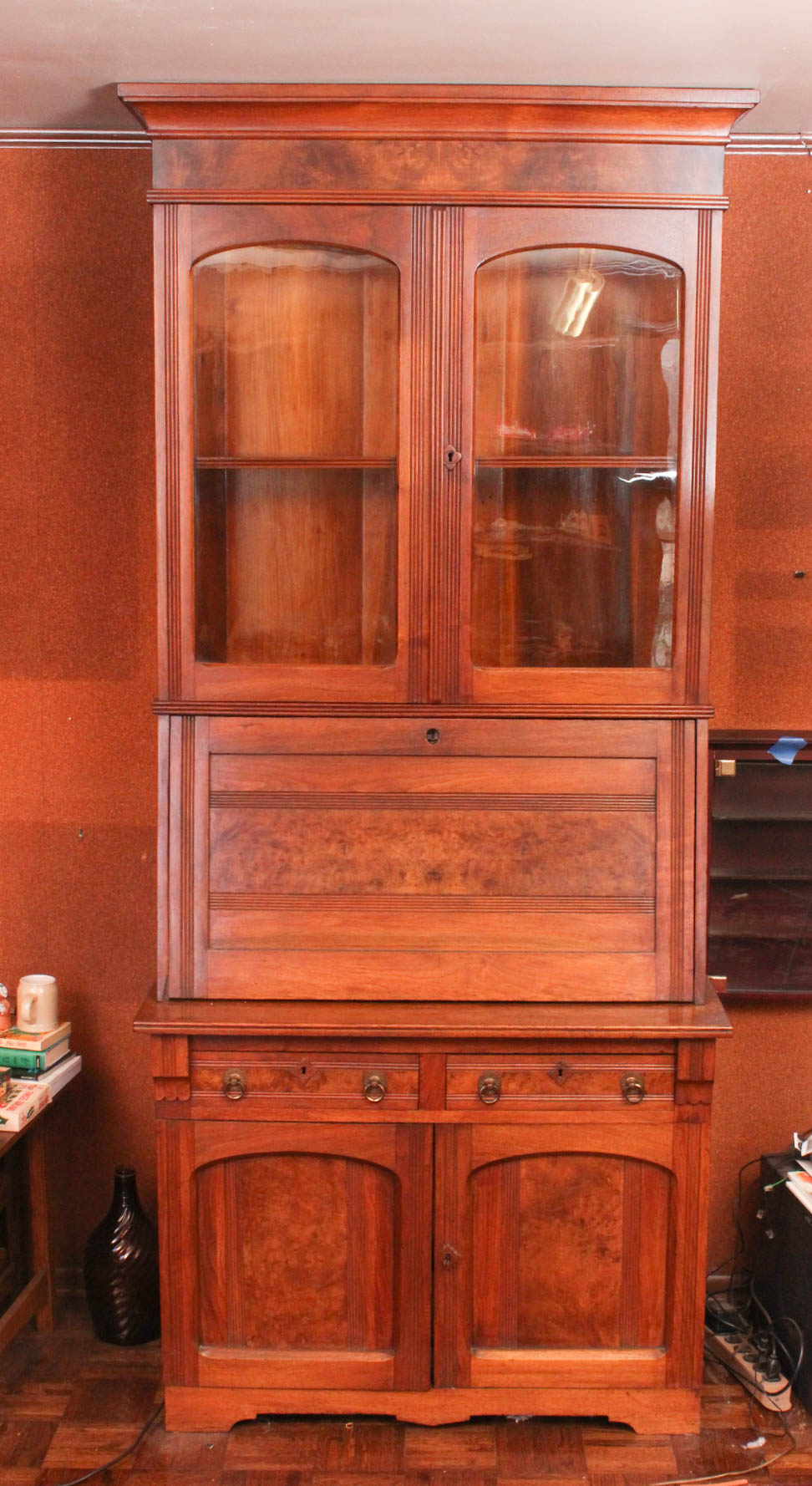 Antique Eastlake Drop Front Secretary