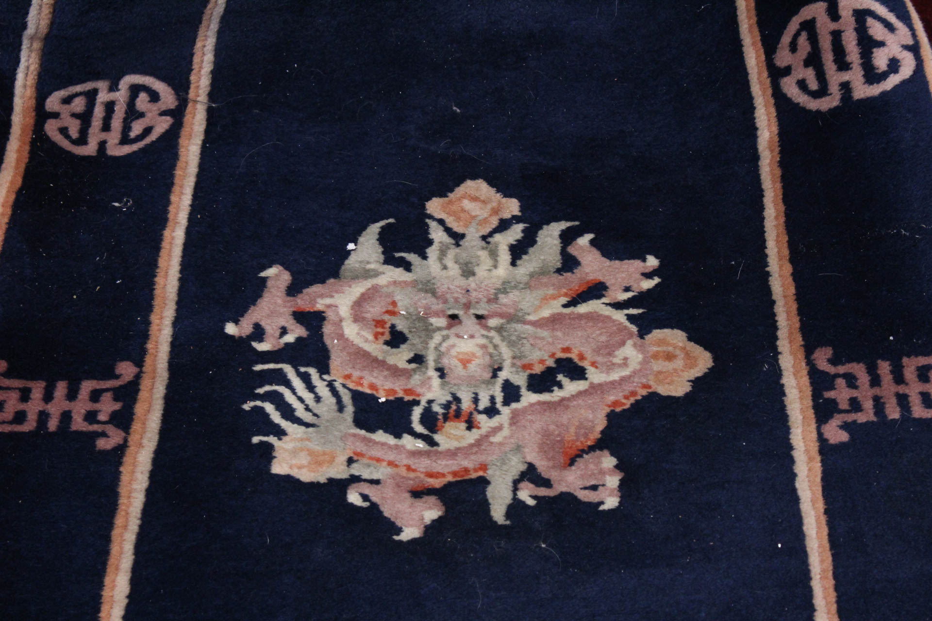 Hand-Knotted Chinese Dragon Carpet Runner