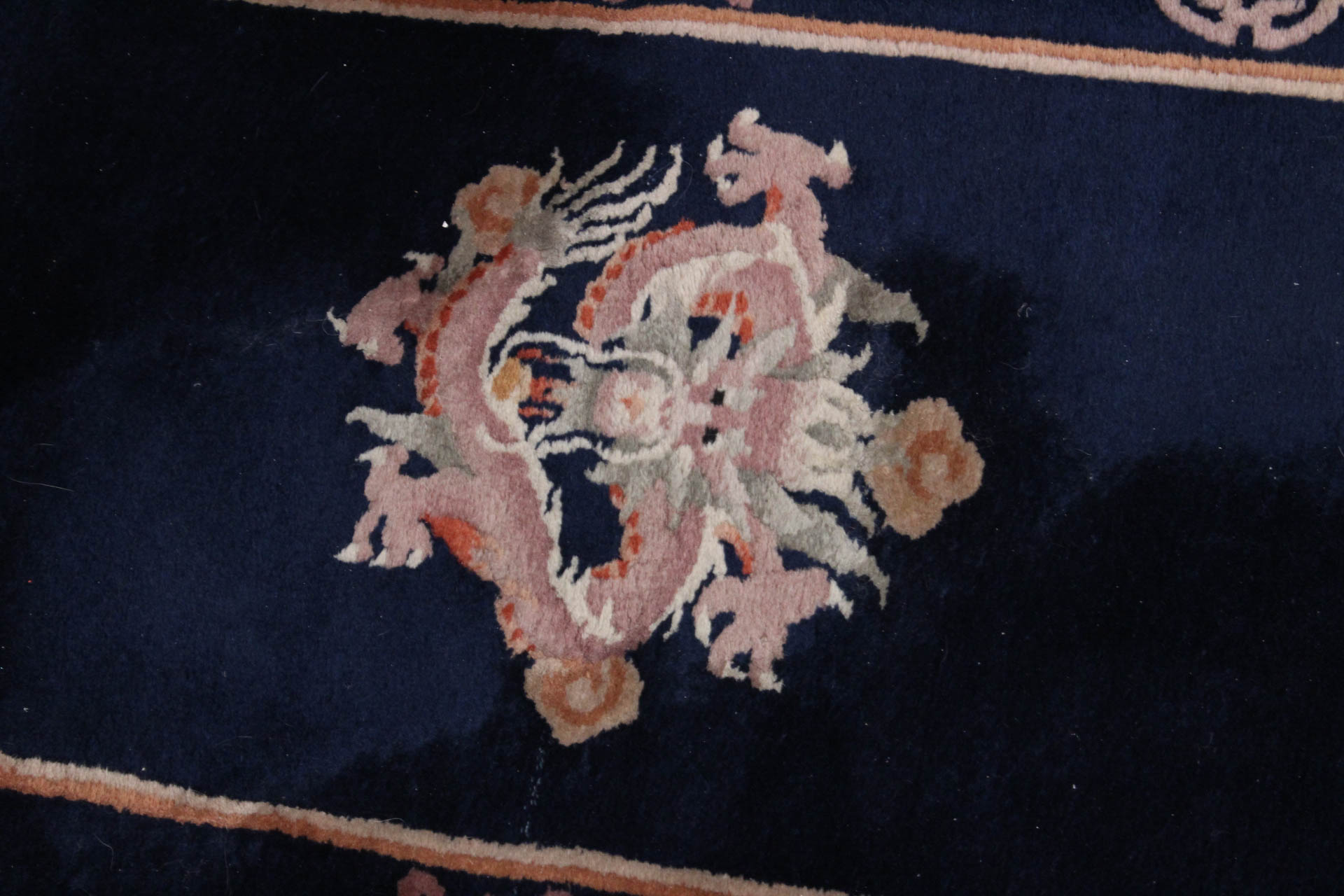 Hand-Knotted Chinese Dragon Carpet Runner