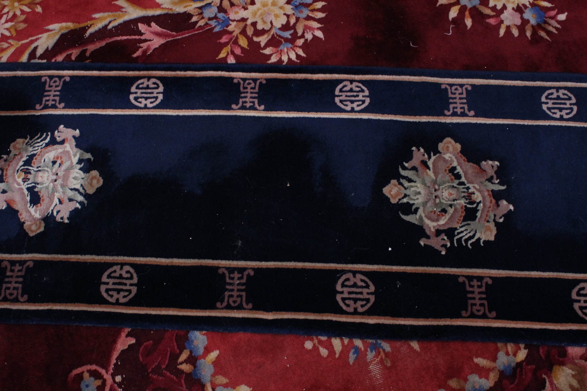 Hand-Knotted Chinese Dragon Carpet Runner