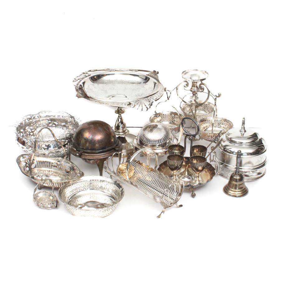 Generous Vintage Silver Plate Tableware Collection