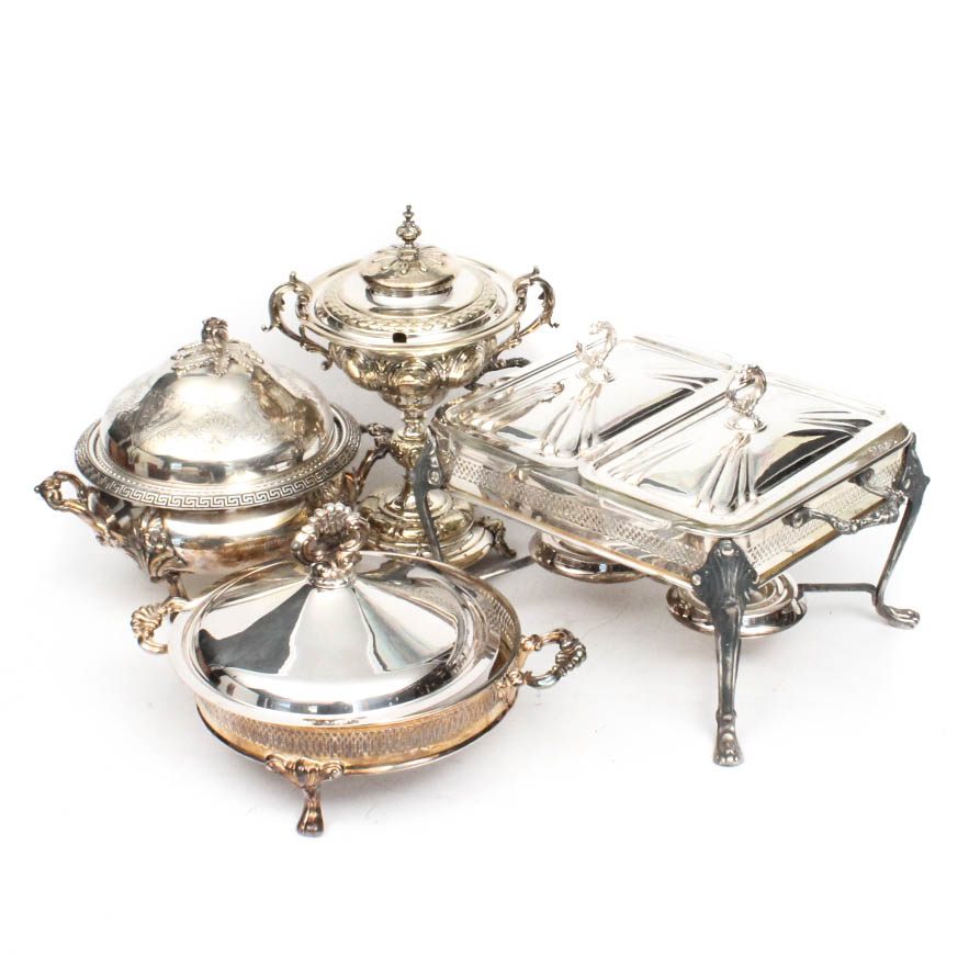 Vintage Silver Plate Chafing Dish Collection