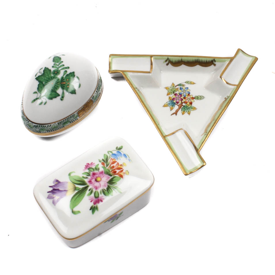 Collection of Herend Hand Painted Porcelain