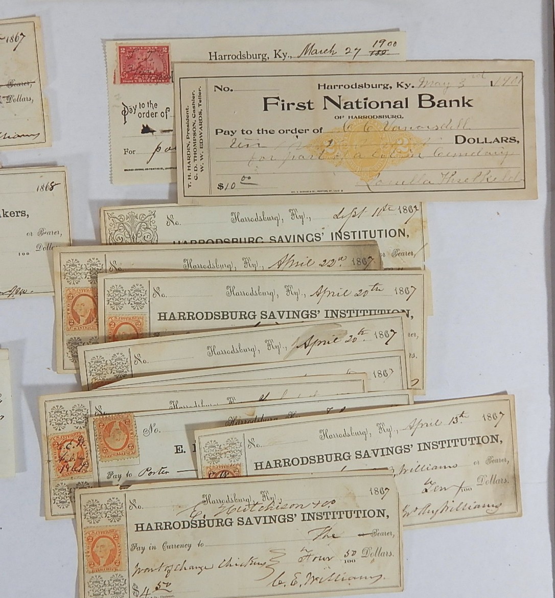 Collection of Late 1800s Bank Receipts/Checks