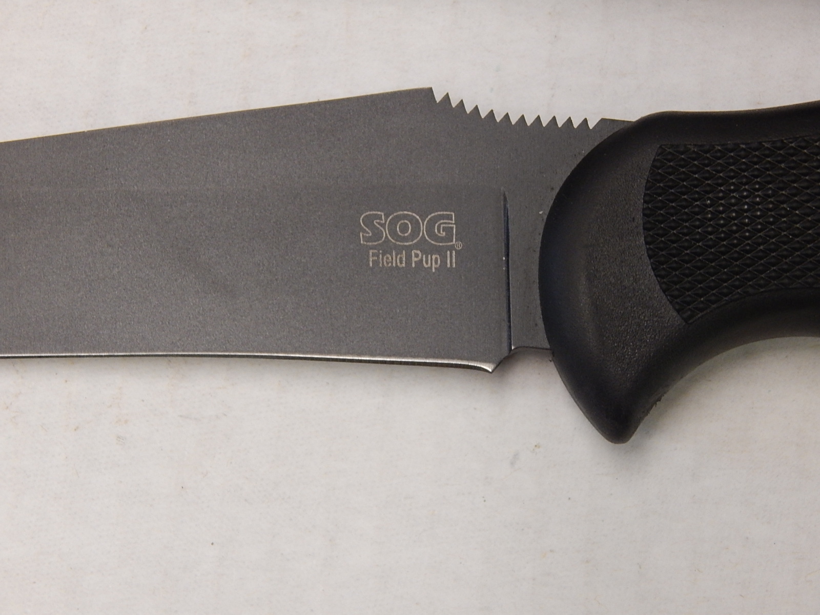 Sog Field Pup II Fixed Blade Knife with Leather Sheath