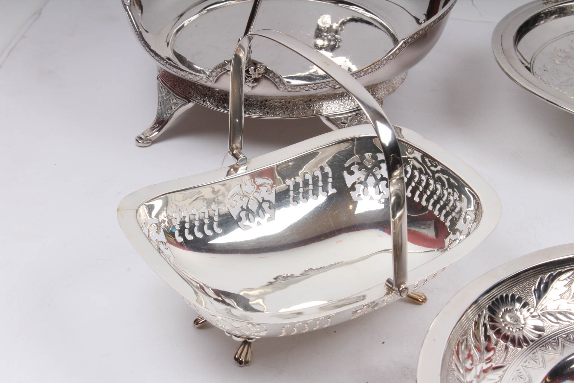 Vintage Silver Plate Bride's Basket Collection