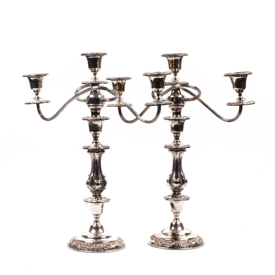 Vintage Sheridan Three Light Candelabra and More