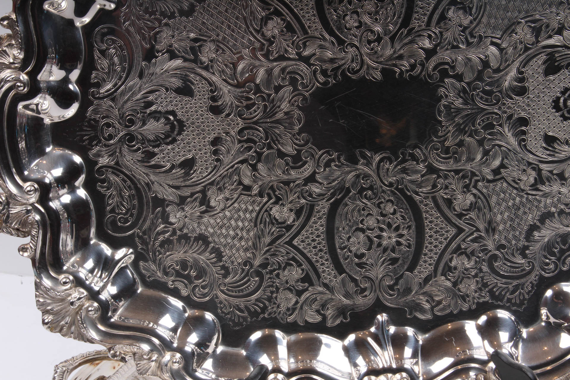 Five Vintage Silver Plate Serving Trays