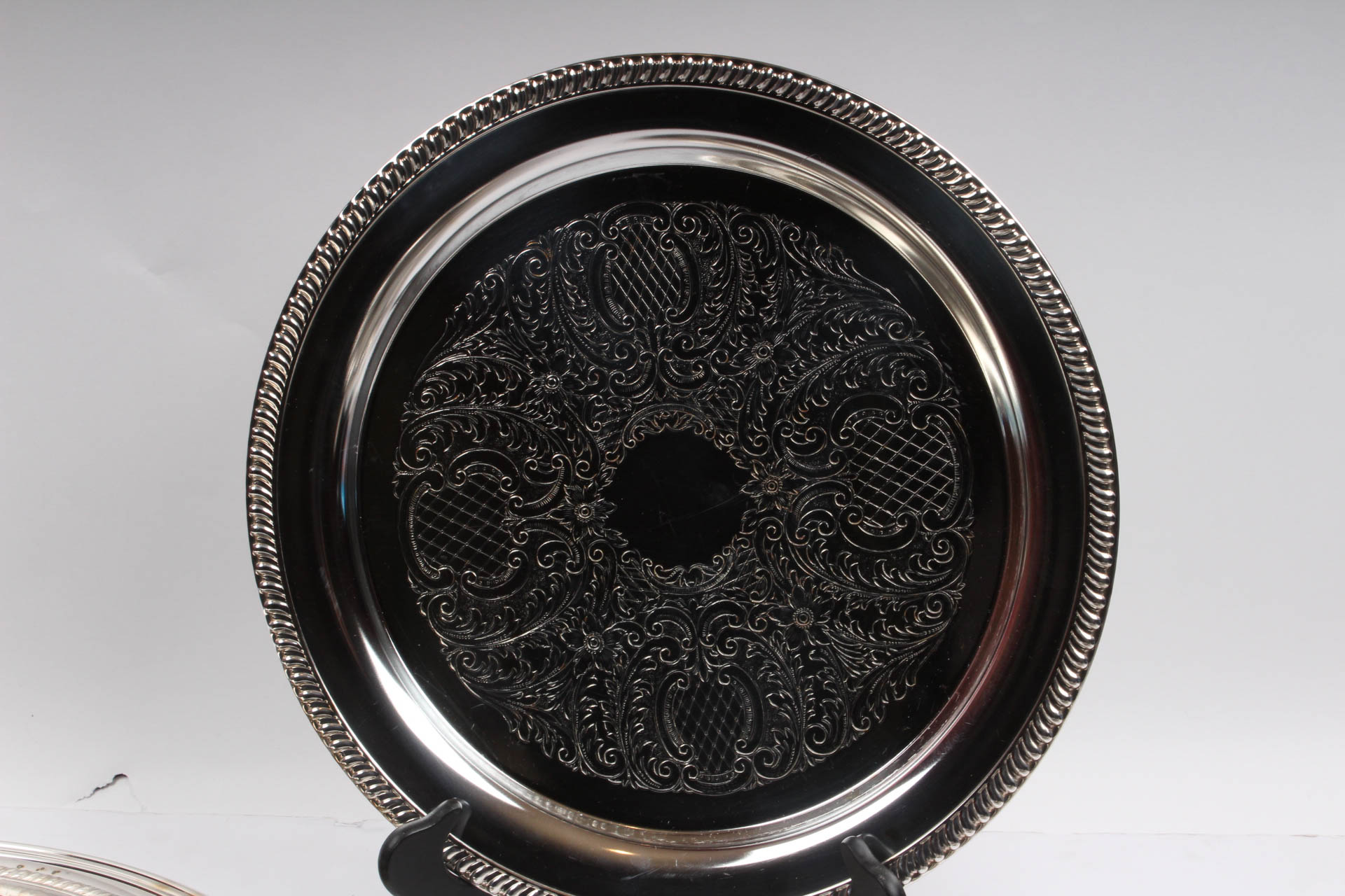 Five Vintage Silver Plate Serving Trays