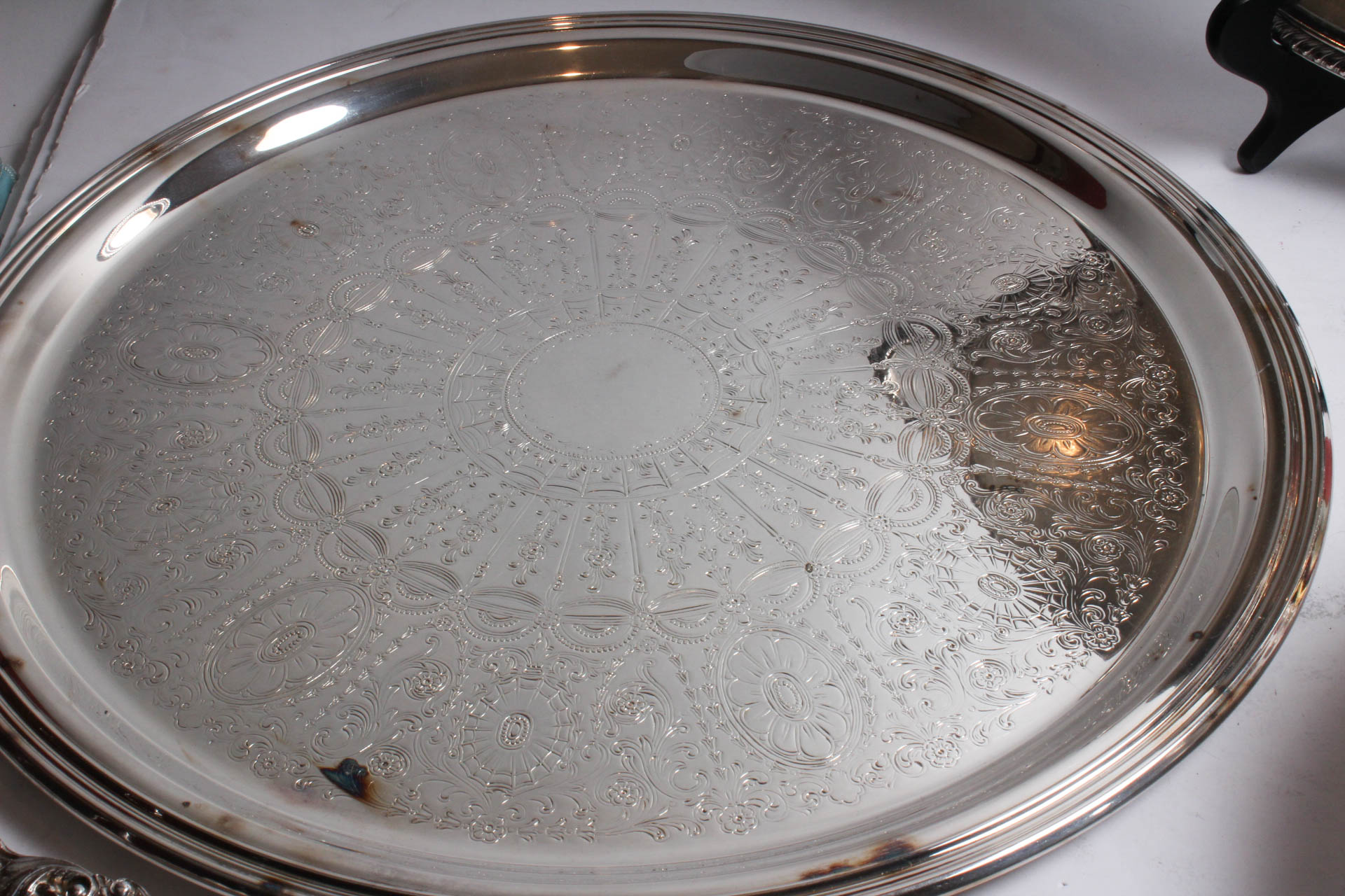 Five Vintage Silver Plate Serving Trays