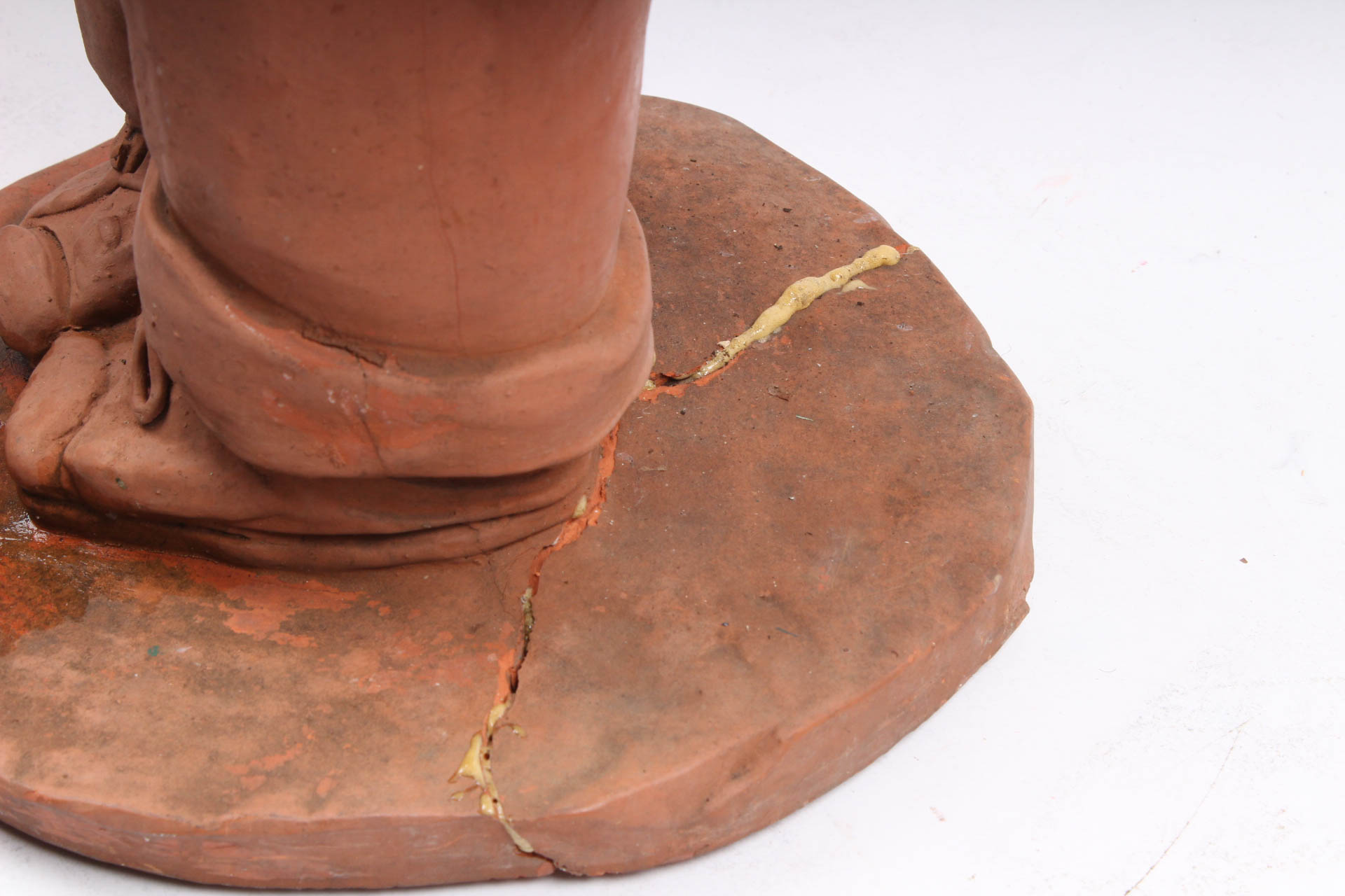 Ann Entis Boy and Train Terracotta Sculptures