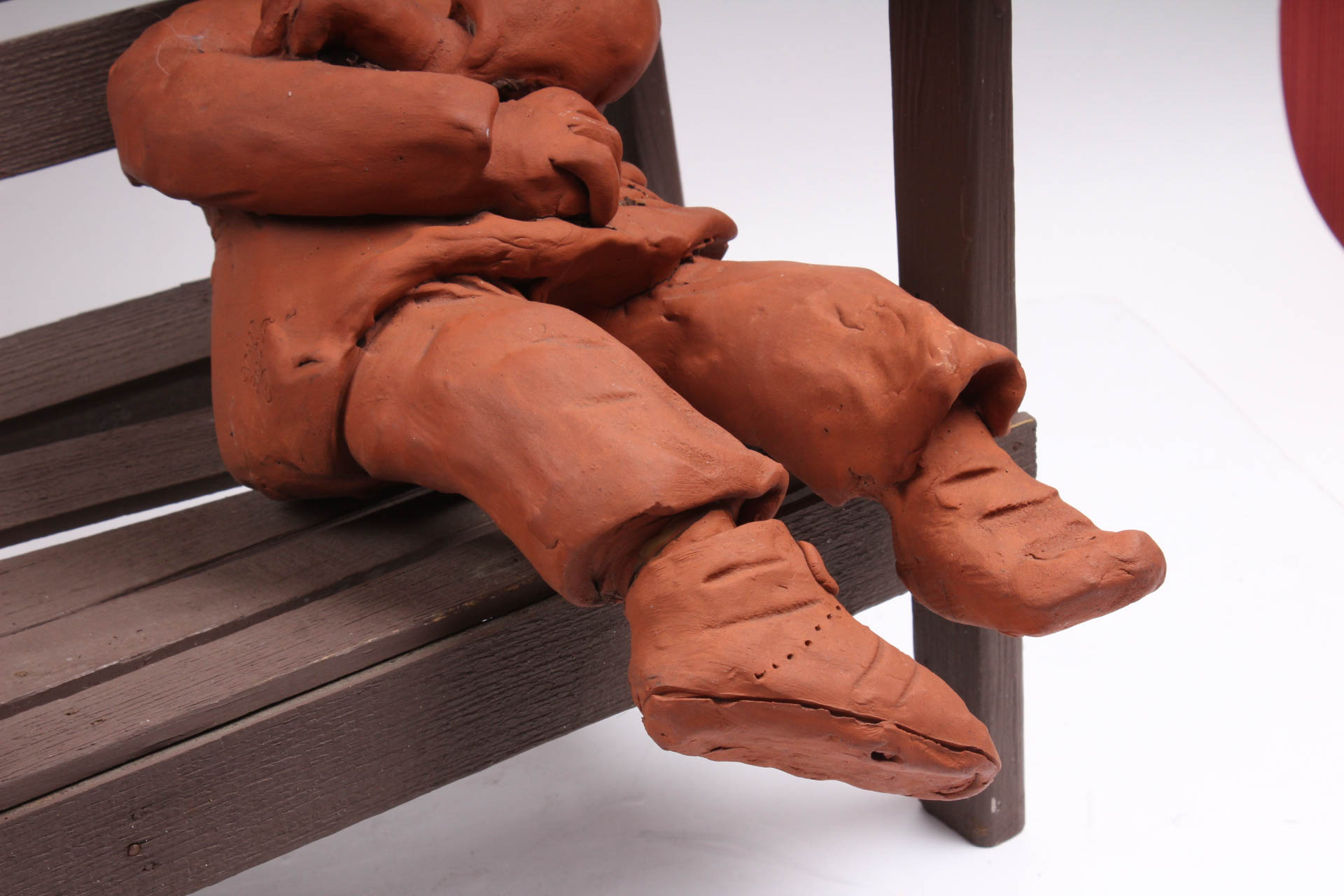 Ann Entis Children on a Bench Terracotta Sculptures