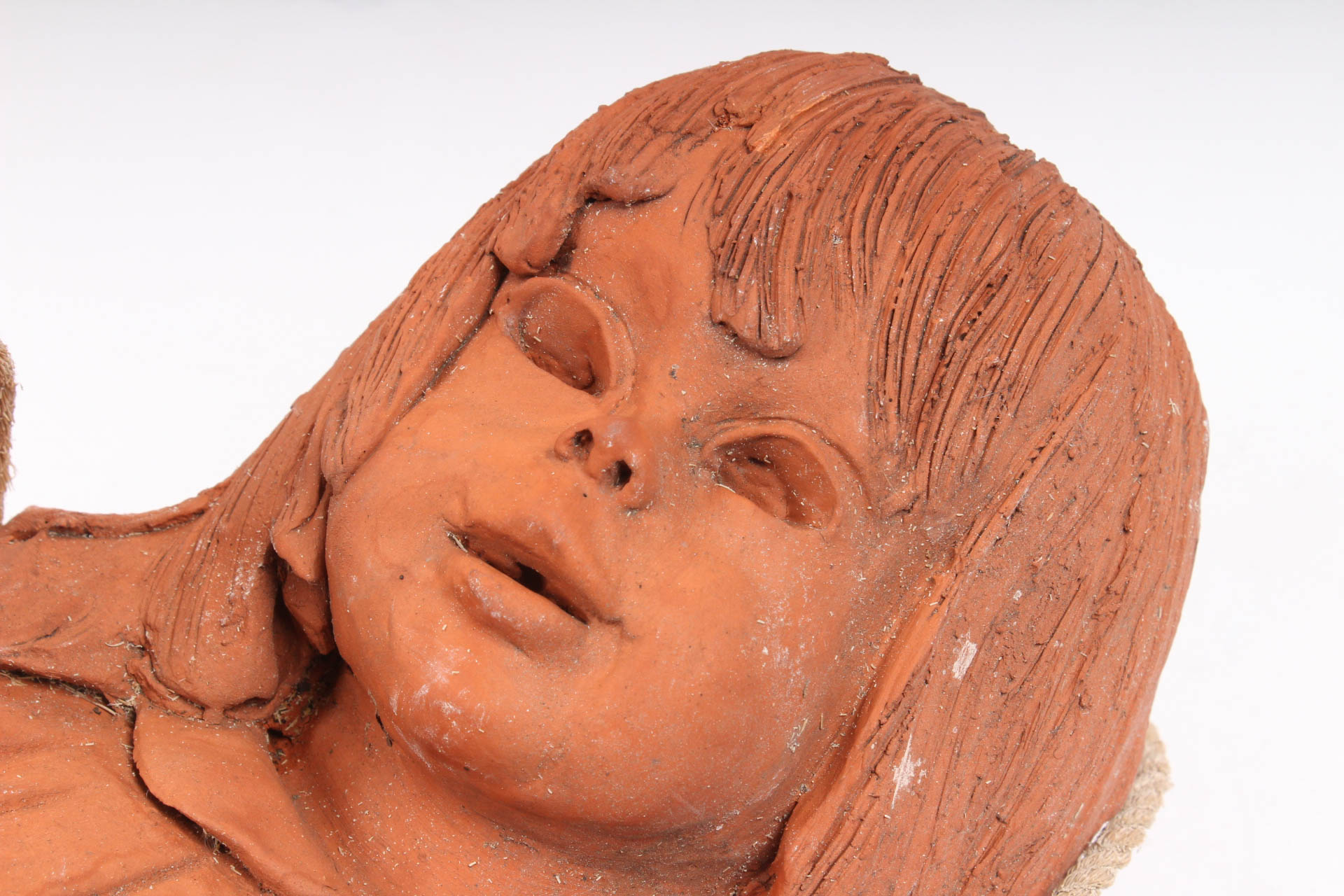 Ann Entis Swinging Girl Terracotta Sculpture