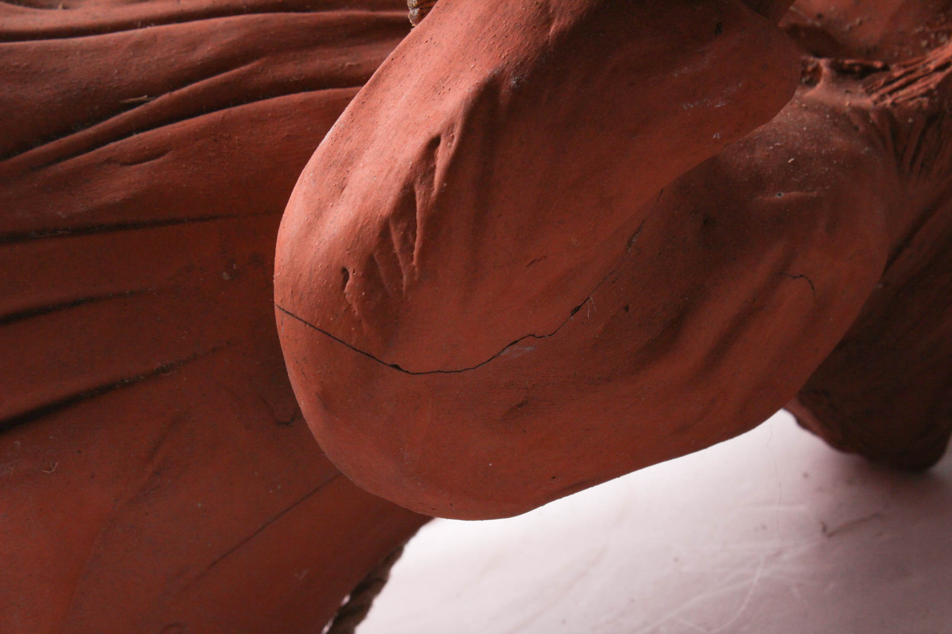 Ann Entis Swinging Girl Terracotta Sculpture