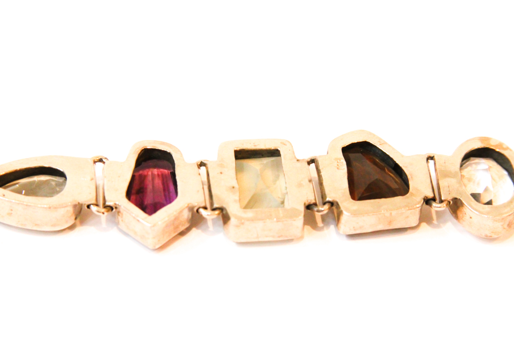 Sterling Silver and Gemstone Bracelet