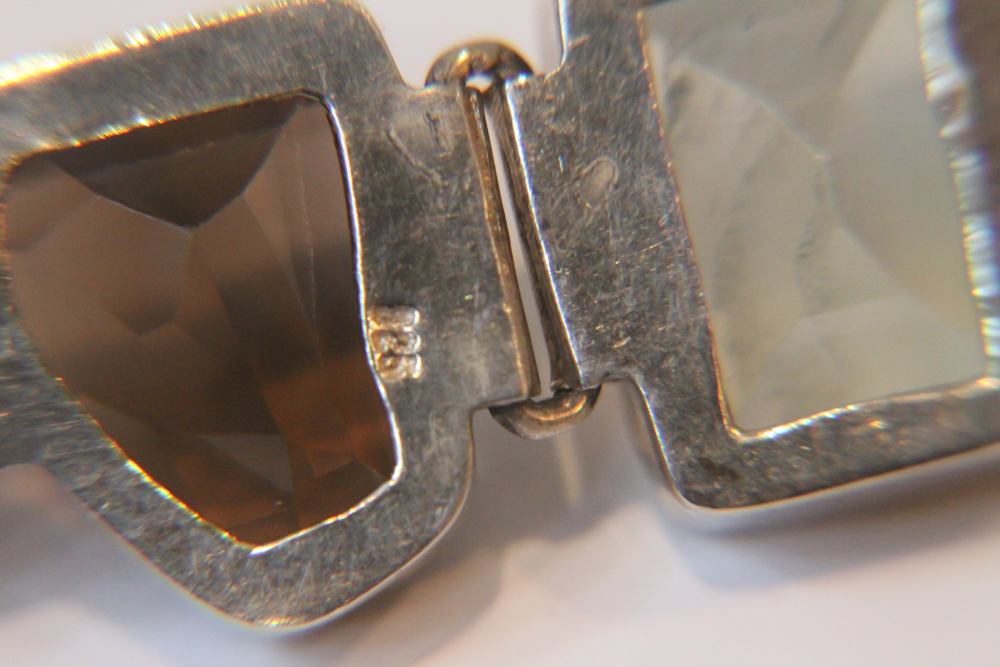 Sterling Silver and Gemstone Bracelet