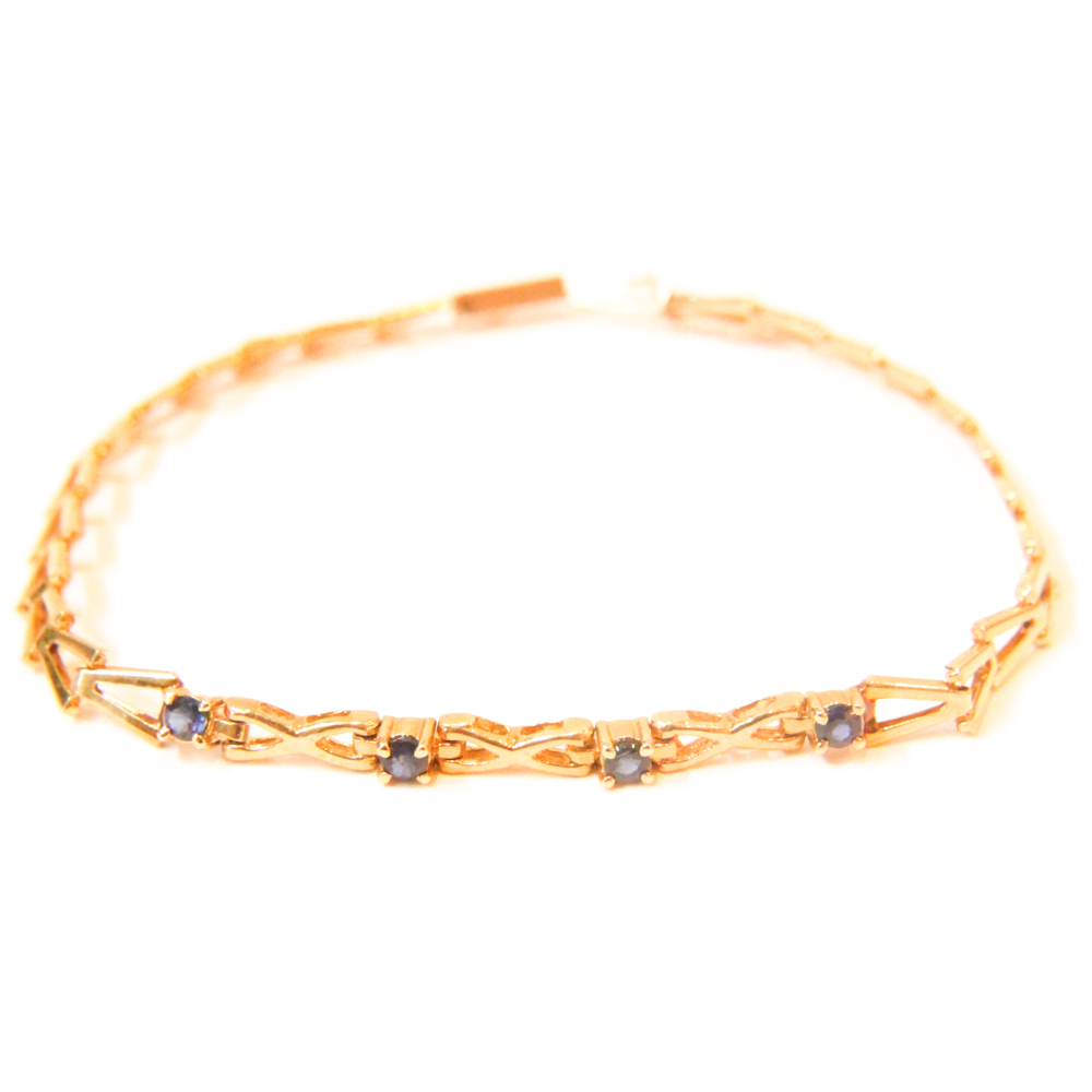 14K Gold Bracelet with Sapphires
