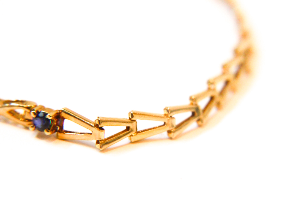 14K Gold Bracelet with Sapphires