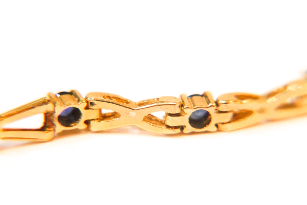 14K Gold Bracelet with Sapphires