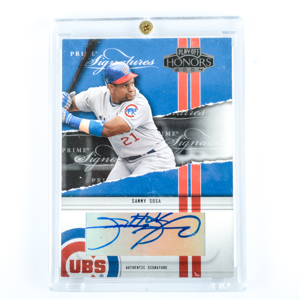 Encased Authenticated Sammy Sosa Autograph