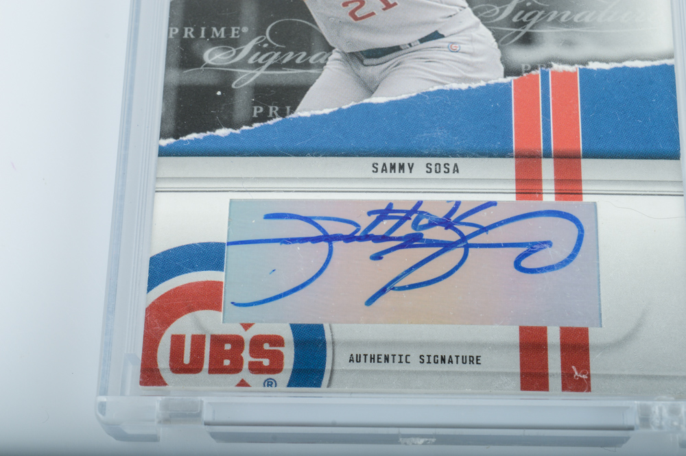 Encased Authenticated Sammy Sosa Autograph