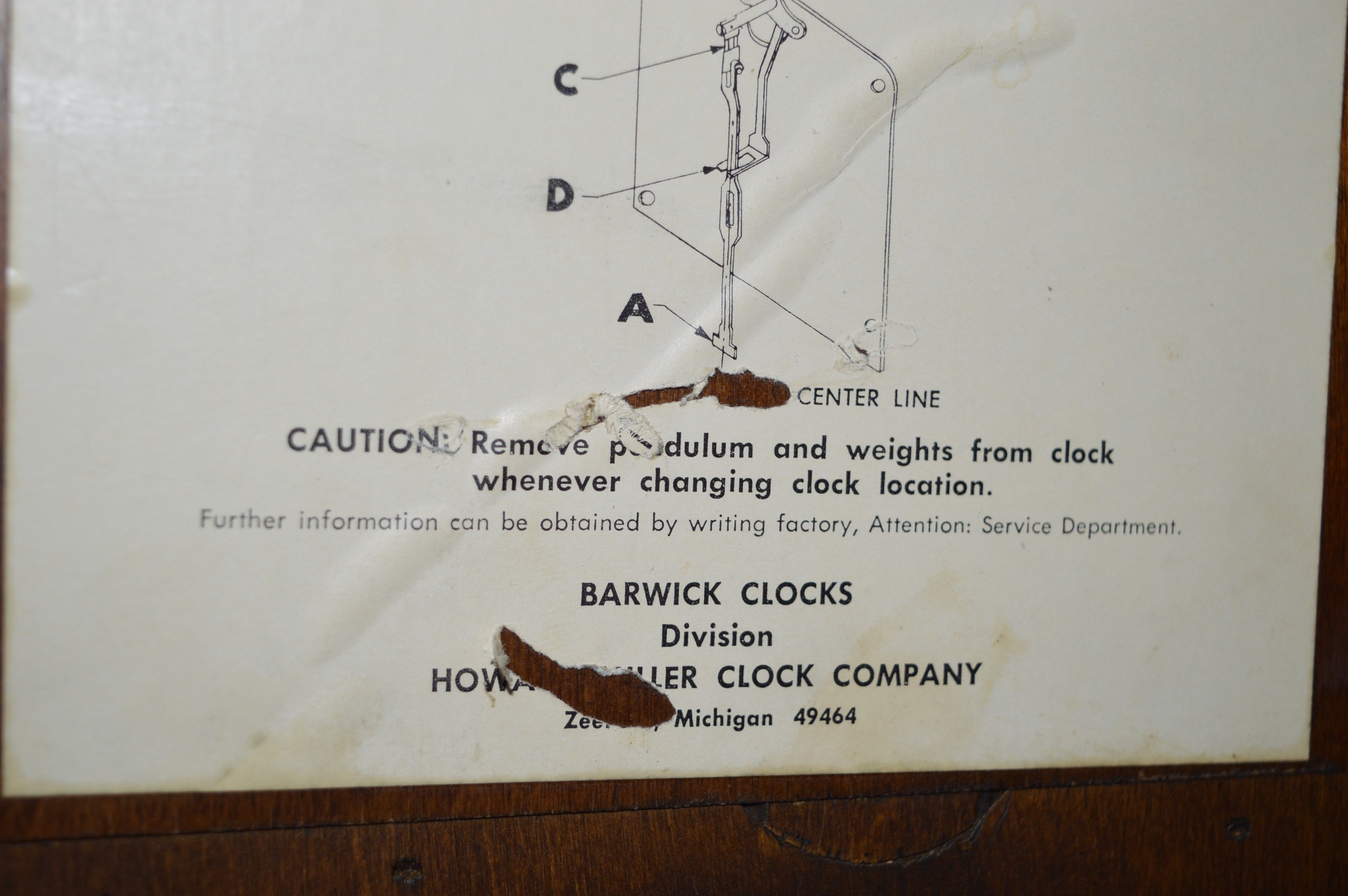 Barwick Grandmother Clock