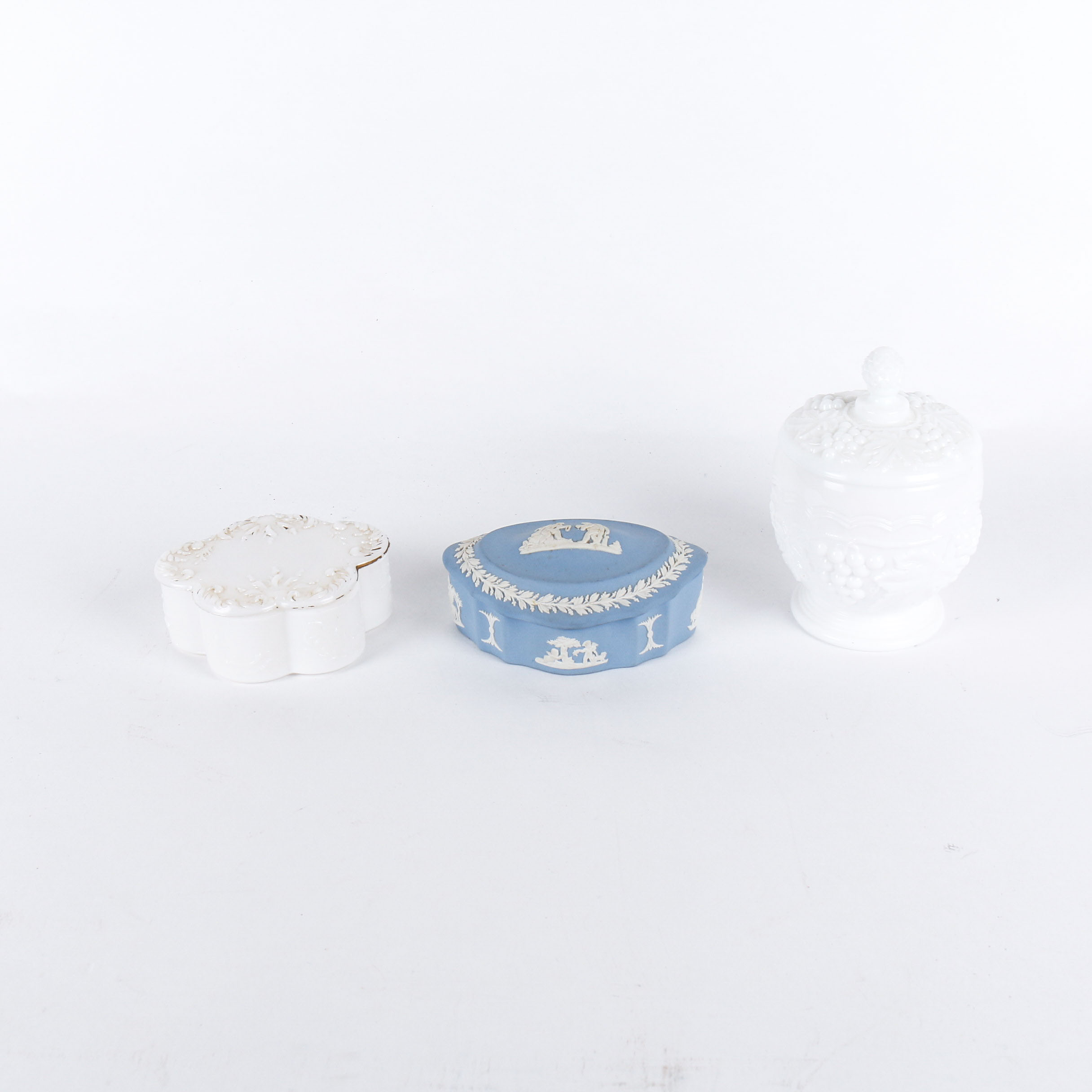 Collection of Three VintageTrinket Boxes Including Wedgwood