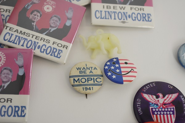 Selection of Vintage Political Pinbacks and Other Memorabilia