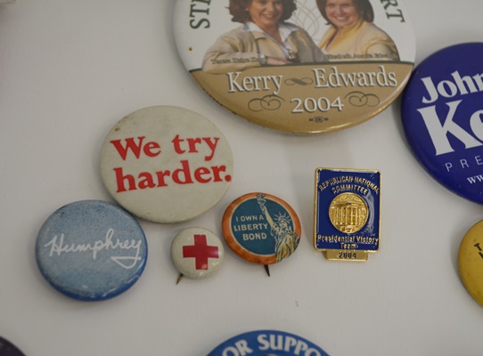 Selection of Vintage Political Pinbacks and Other Memorabilia