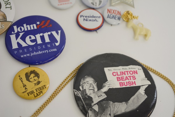 Selection of Vintage Political Pinbacks and Other Memorabilia